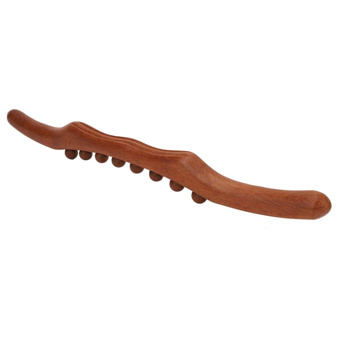 Houten Schrapstaaf Vermoeidheid Verlichten 8 Massagedots Concaaf Convex Ontwerp Spierontspanning brown