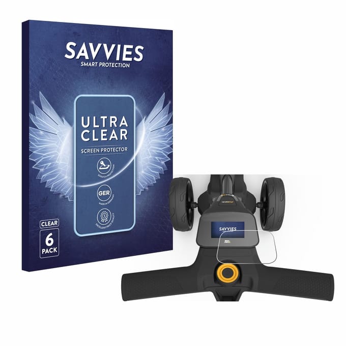 Savvies - Screenprotector voor PowaKaddy FX3 - Folie Beschermfolie transparant 6 Stuks