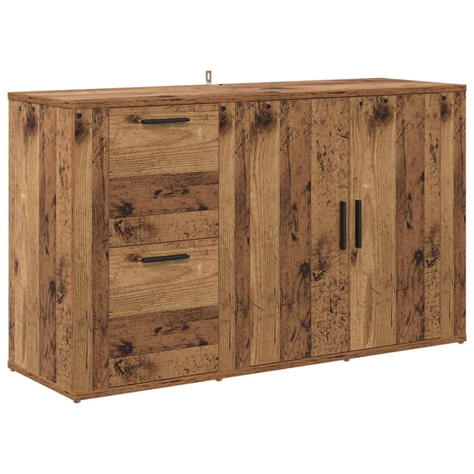 vidaXL - Dressoir - Oudhout - 100 - x - 33 - x - 59.5 - cm - Bewerkt - hout