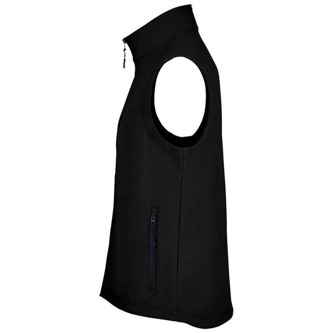 SOLS Heren Race Softshell Body Warmer (Zwart)