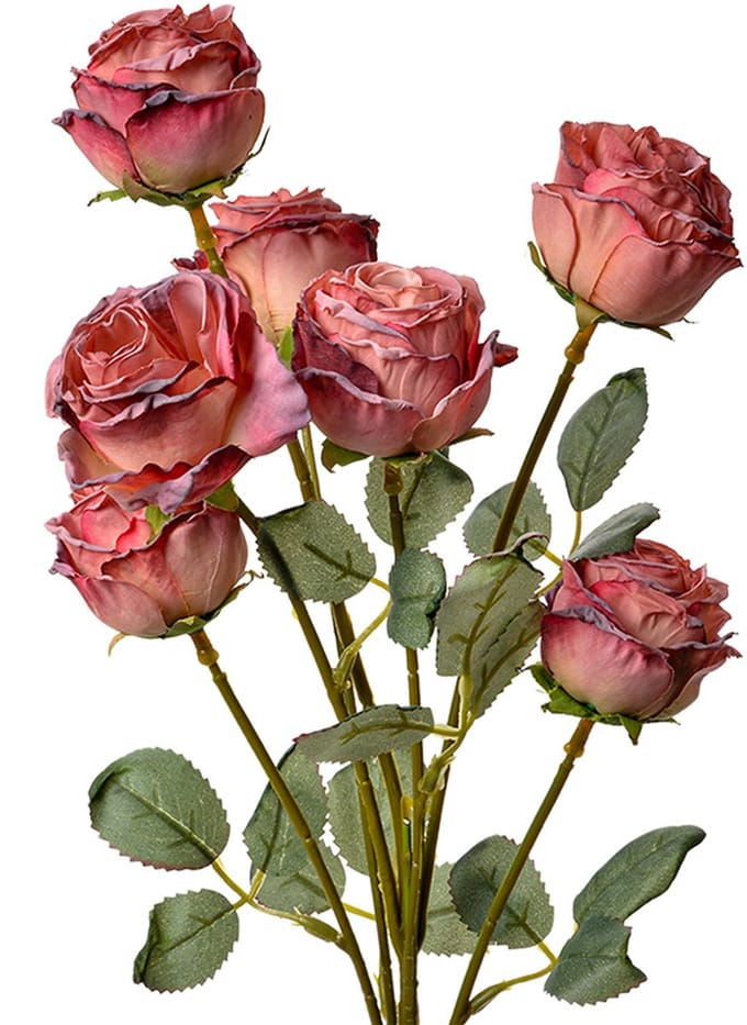 Clayre & Eef Kunstbloem Roos 55 cm Roze Kunststof