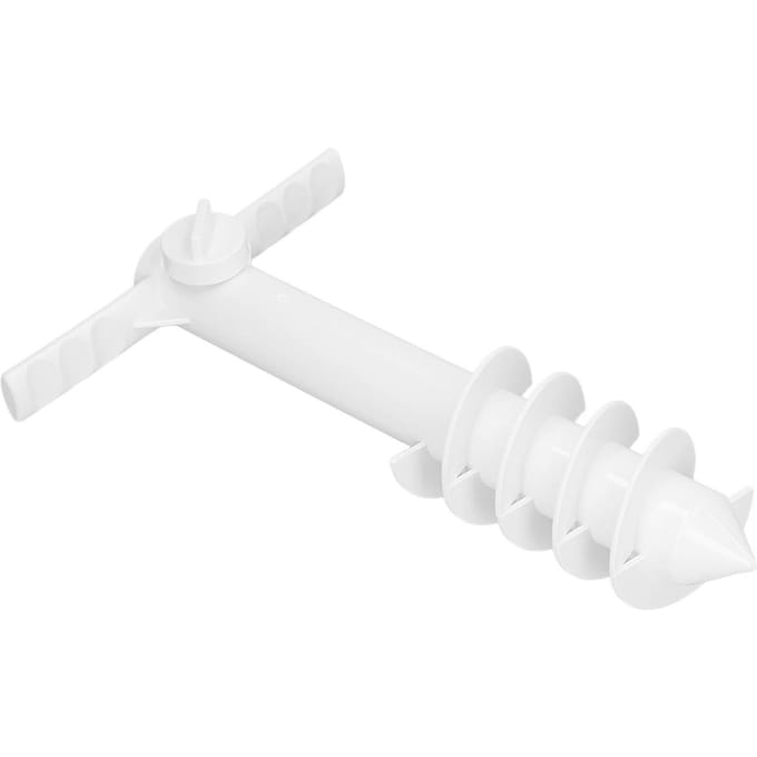 Strandparasol Zandanker Multifunctionele Veilige Parasolhouder Standaard met 5 Spiraalschroeven voor Strand Gazon Waterpark white