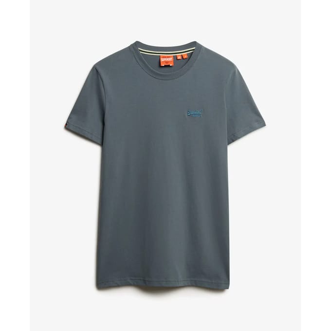 Superdry Essentieel EMB-T-Shirt Met Logo, Grijs