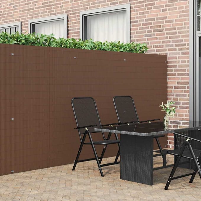 vidaXL - Tuinhek - Dubbelzijdig - Bruin - 1,8x3 - m - PVC
