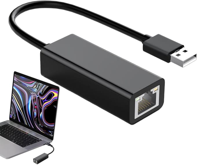 Type C Adapter - Netwerk Converter - Stabiel Internet - Driverloos Installeren - 100 Mbps Snelheid - Zwart