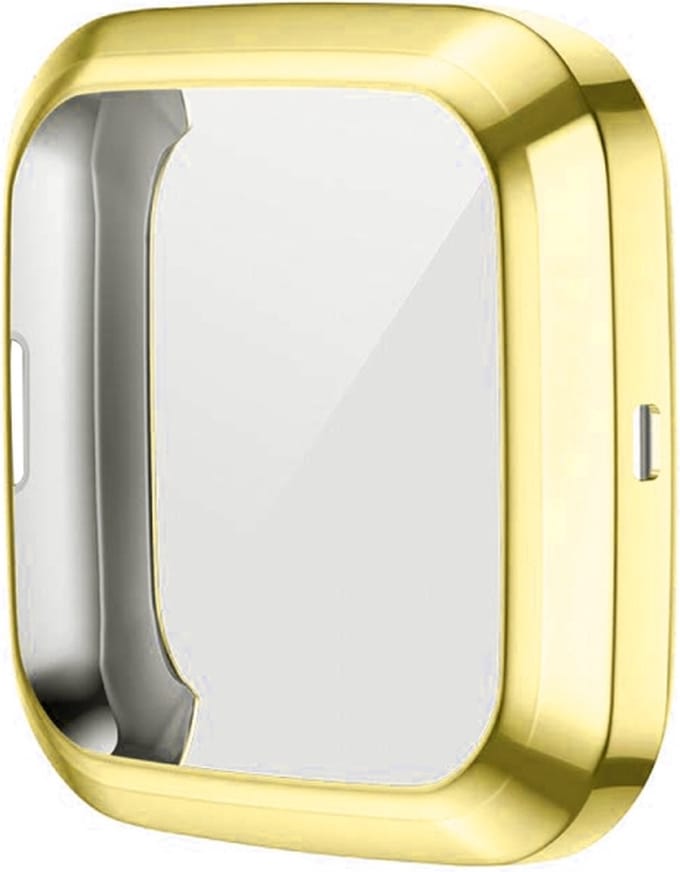 Screenprotector watch case - hoesje - geschikt voor Fitbit Versa 2 - goud