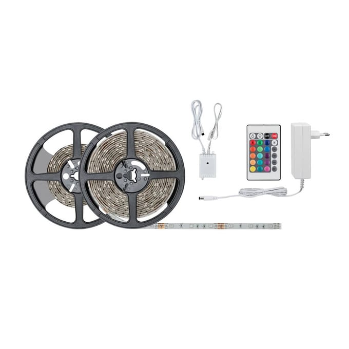 Paulmann SimPLED LED Strip 7,5 Meter RGB - Plug & Play Set - 26W - 12V - Wit - Metaal/Kunststof