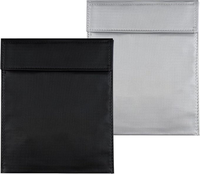 Vuurvaste waterdichte kluis 18x23 cm - 2 stuks - Hittebestendig PVC voor documenten, geld en sieraden
