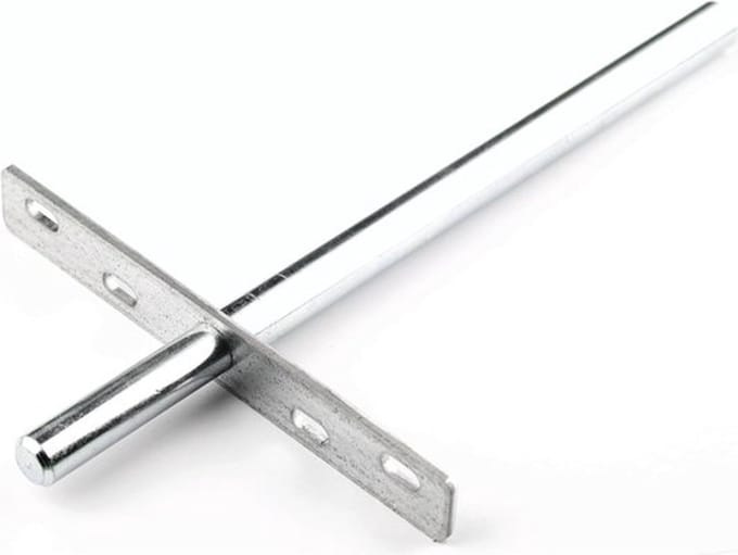 Onzichtbare Plankdrager - Plankdrager Blinde Montage - Verzinkt Staal - Draagvermogen 20kg - Lengte 253 mm - Verborgen Plankdrager Metaal