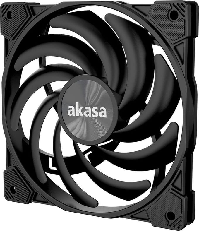 Akasa ALUCIA XS12, Premium slim 120mm fan, Hadal Black