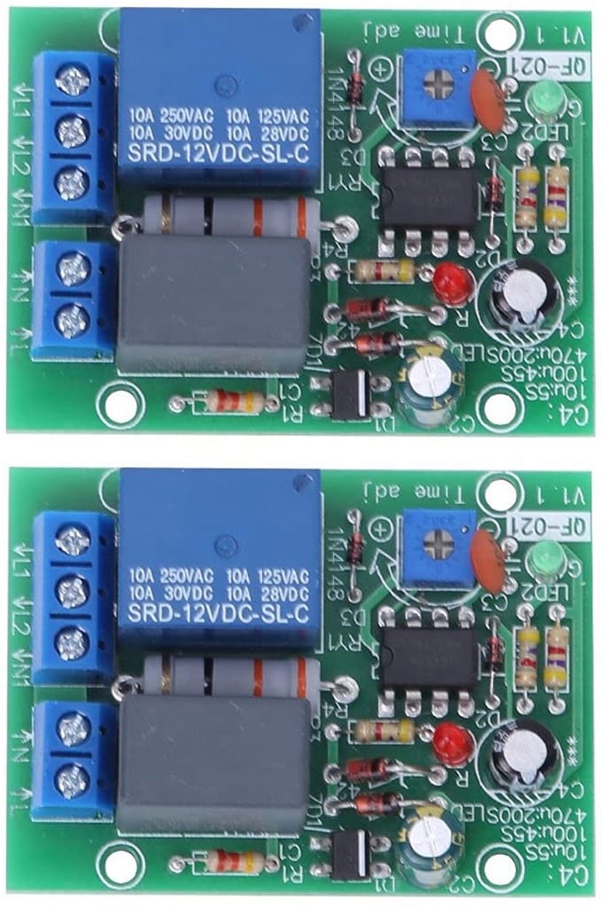 Dailygoody - Timer - Relays - Stable - Monostable - Circuit - Industrial Controls - Controls - Industrial - Durable - QF-021-45S - 2PCS - For - For -