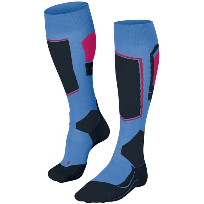 FALKE SK4 warm dun wol functioneel materiaal skisokken dames blauw - maat 35-36
