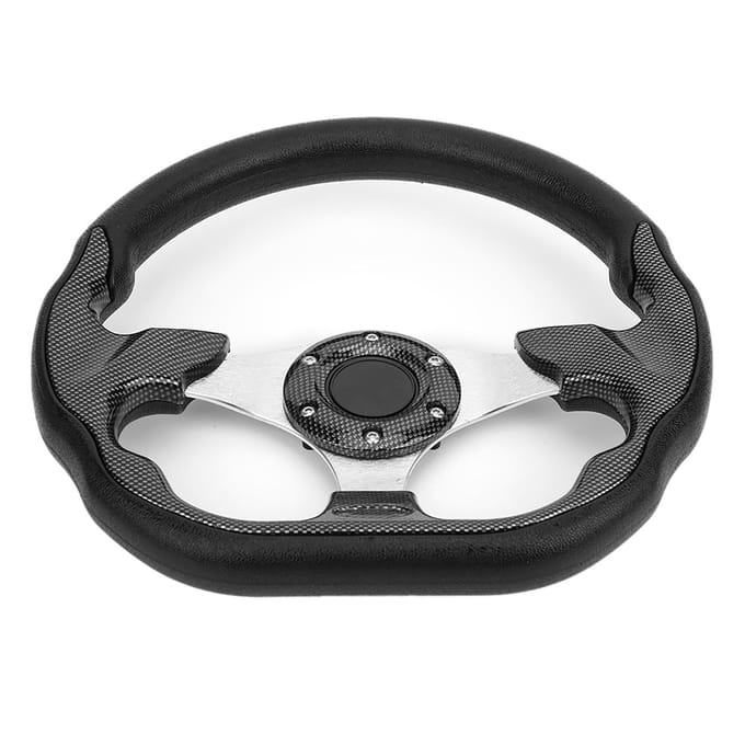320MM Universeel Auto Stuurwiel Koolstofvezel Stijl Racing Drift met Claxonknop gray