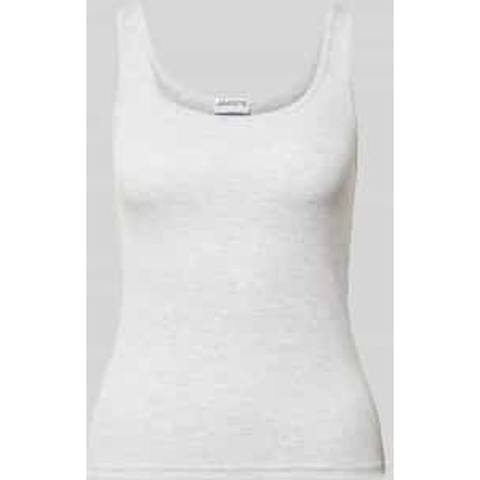 Tanktop met fijnrib en ronde hals