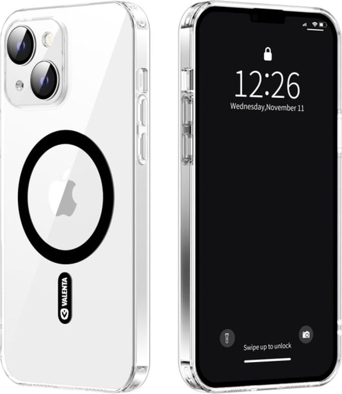 Valenta - Back Cover Glass - 9H - Camera bescherming - geschikt voor magnetische Apple accessoires - Transparant - iPhone 14