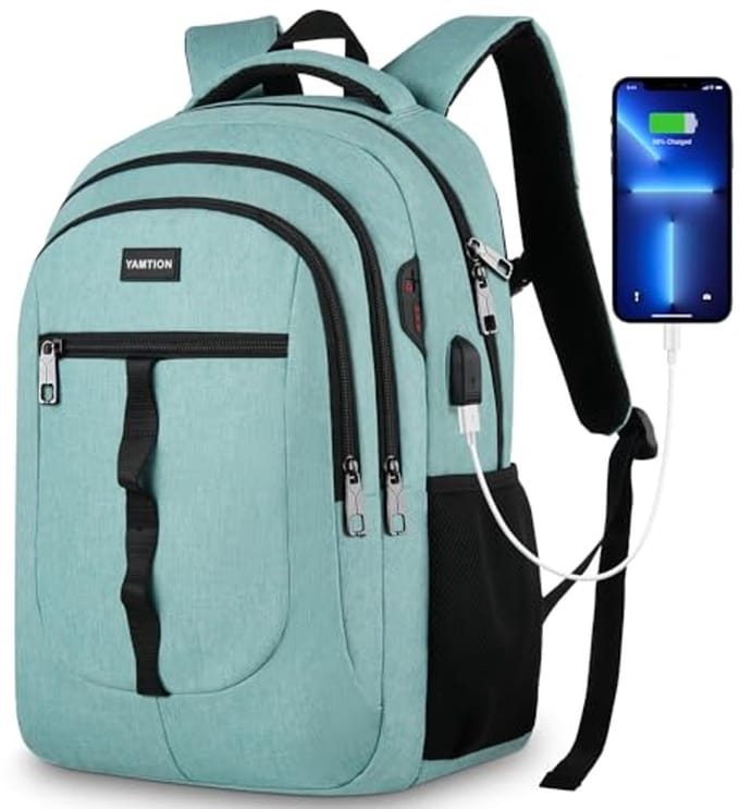 Schooltas uniseks voor laptop met USB - ideaal voor studie, universiteit en werk
