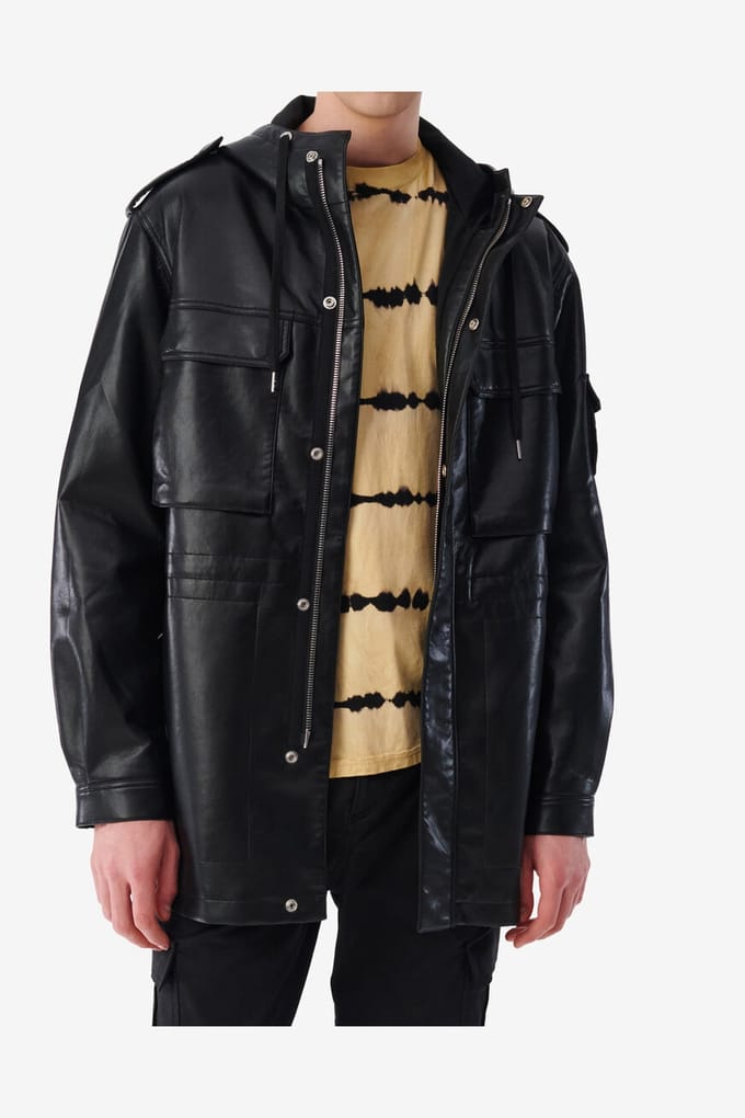 IRO Paris Efhio Outerwear Black Maat: S | Leren Jassen Outlet | Heren | Zwart