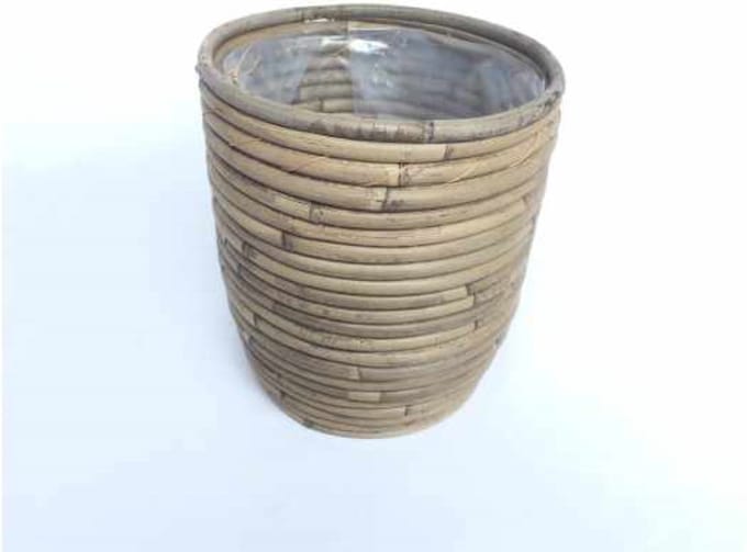 Rotan Ballon plantenmand 24x24cm