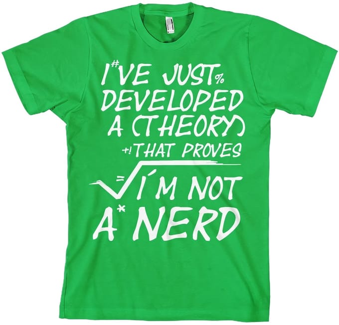 Hybris T-shirt ‘A Theory I'm Not A Nerd’ SH-1-15370-H18-17