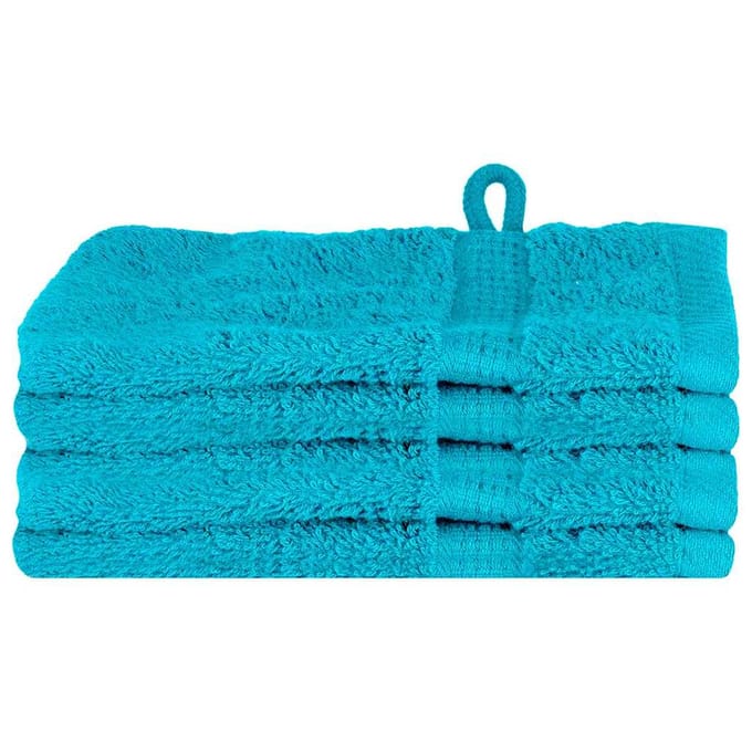 vidaXL - Gastendoek - SOLUND - 4 - st - Turquoise - 15 - x - 21 - cm - 550 - gsm