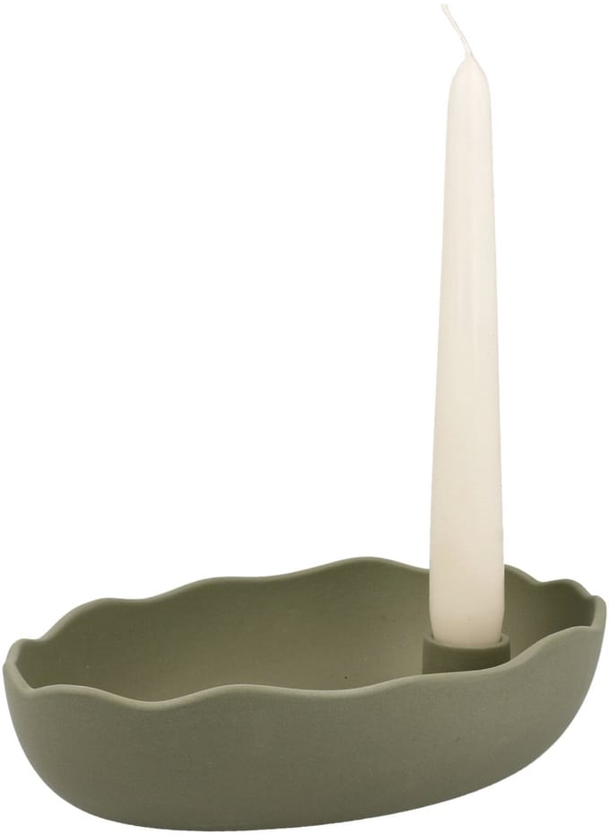 Goebel - Accessoires | Kandelaar Moss Shadow | Porselein - 21cm - 1 kaars - 4 stuks