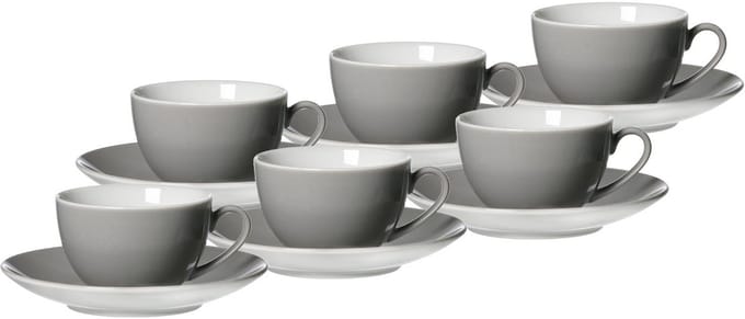 Kaffeetassen mit Untertassen Doppio 200 ml Set van 6