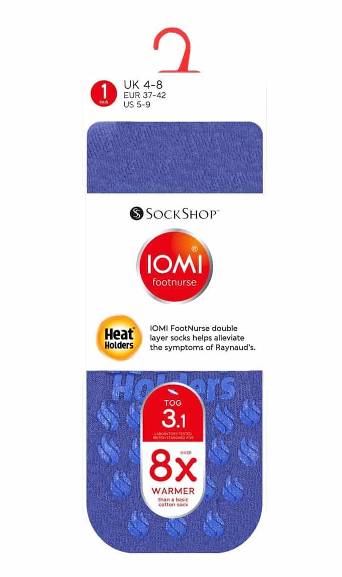 IOMI - Dikke 3.1 tog antislipsokken voor Raynauds - Lavendel