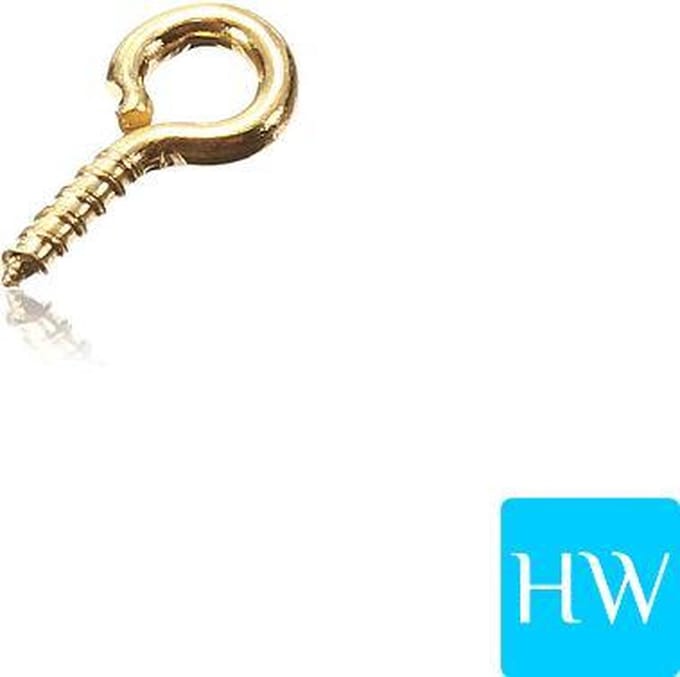 Schroefoog 3.5 x 8.0 mm (micro klein formaat) - goudkleurig (200 stuks)