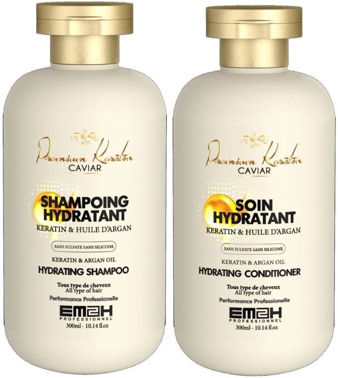 Premium Keratin Caviar Hydra Intense Ritual - Shampoo & Hydraterende verzorging - 2x300ml