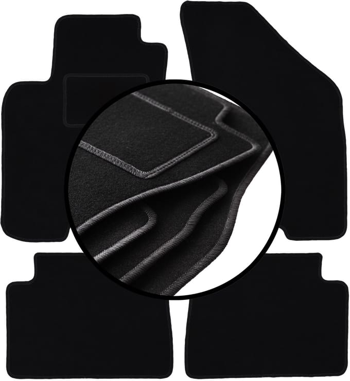 Complete set veloursmatten voor: Daewoo Lanos sedan, hatchback (1997-2004)