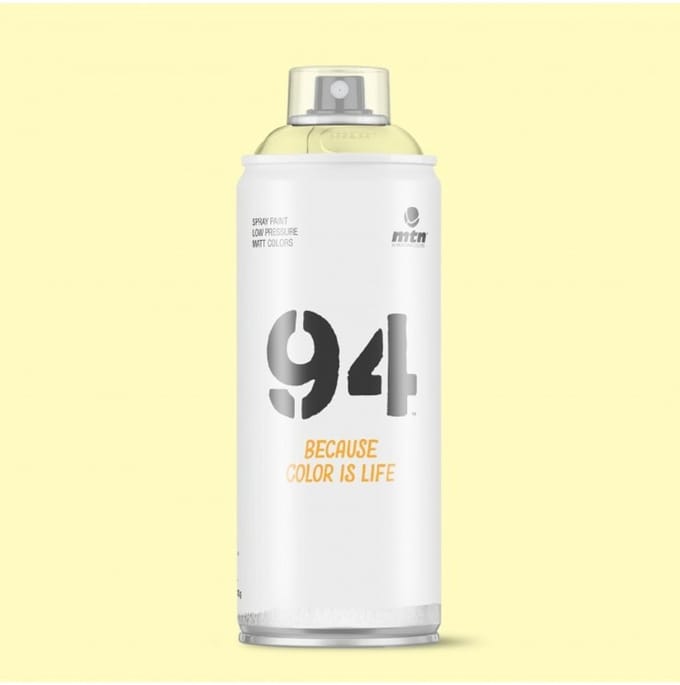 MTN94 Lichtgele spuitverf - 400ml lage druk en matte afwerking
