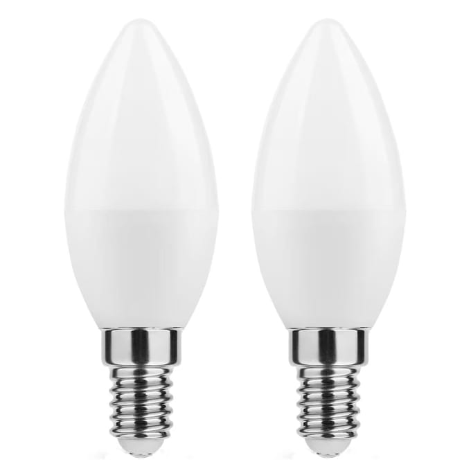 Technik E14 LED Lamp 4.9W - 490lm - 2700K - Warm Wit - LED Kaarslamp B35 - Vervangt 45W Halogeen Gloeilamp - 2 stuks