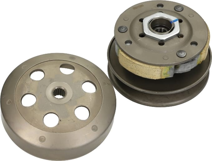 Koppeling / Poulie 107mm Mezoly compleet Minarelli 50cc 2 Takt