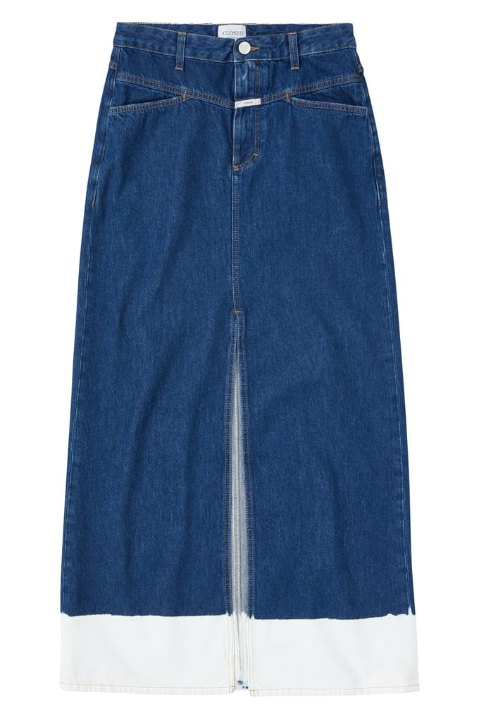 Closed Long X-pocket Skirt Mid Blue Größe: W24 | Maxiröcke Outlet | Damen | Blau
