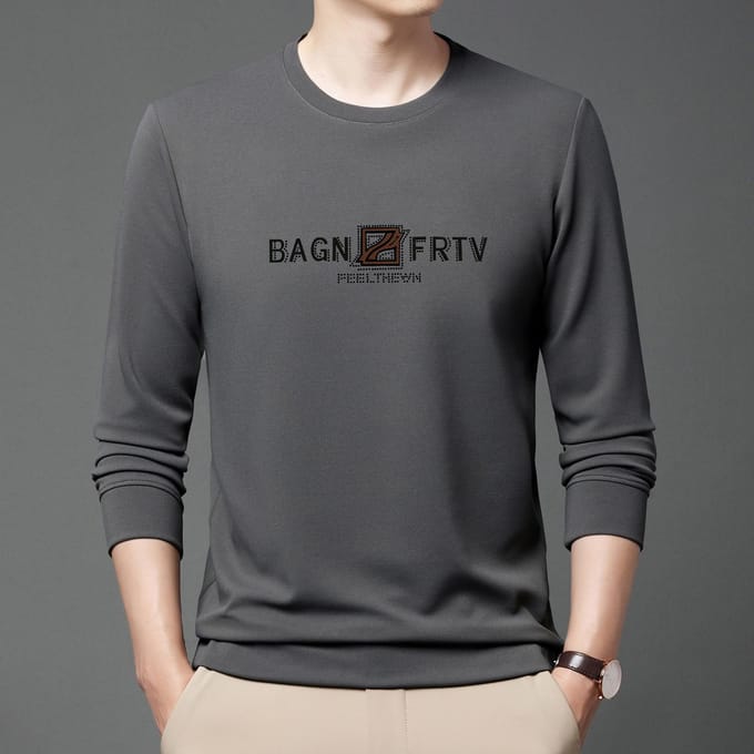Pull décontracté à manches longues et col rond pour homme, style coréen, tendance, printemps et automne 4XL black