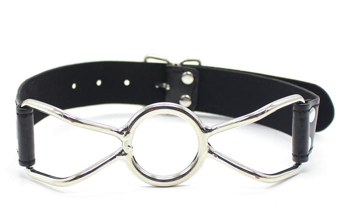 Smart Moves - Ring Gag - Maat S - PU Leer - Zwart