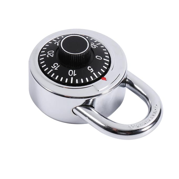 Cadenas Rotatif à Combinaison Numérique Code de Sécurité Cadenas à Molette Ronde Numérotée Sécurité Bagage Valise gray