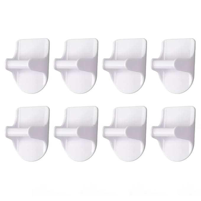 8 PCS Support de Bouteille Spray ABS Gain de Place Adhésif Fort Support de Bouteille Spray pour Placards de Maison white