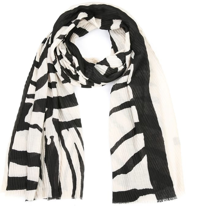Zebraprint Wintersjaal (90x180cm) – Elegant & Contrastrijk