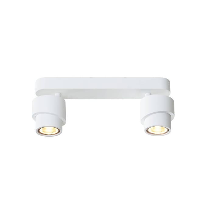 Escale LED spot BRUSH, wit, 30 cm, 2-lamps, metaal, dimbaar, 2.700 K