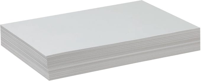 Tekekenpapier Wit - Knutselpapier Vellen - Creatief Maken - Waterverf Afwerking - 12x18 Inch - Wit