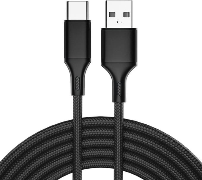4X USB naar USB-C oplader en datakabel - 2 meter adapter kabel - 4 STUKS - Zwart - Provium