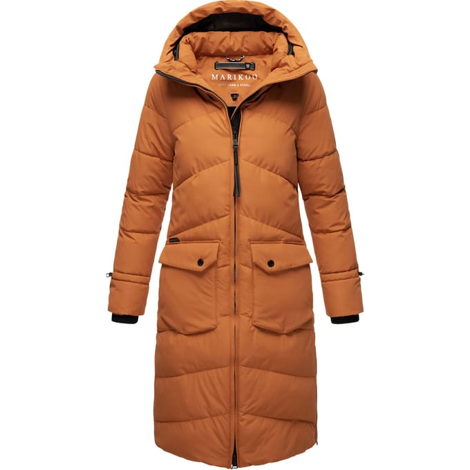 Marikoo Tomomii dames winterjas – lang, warm & met capuchon