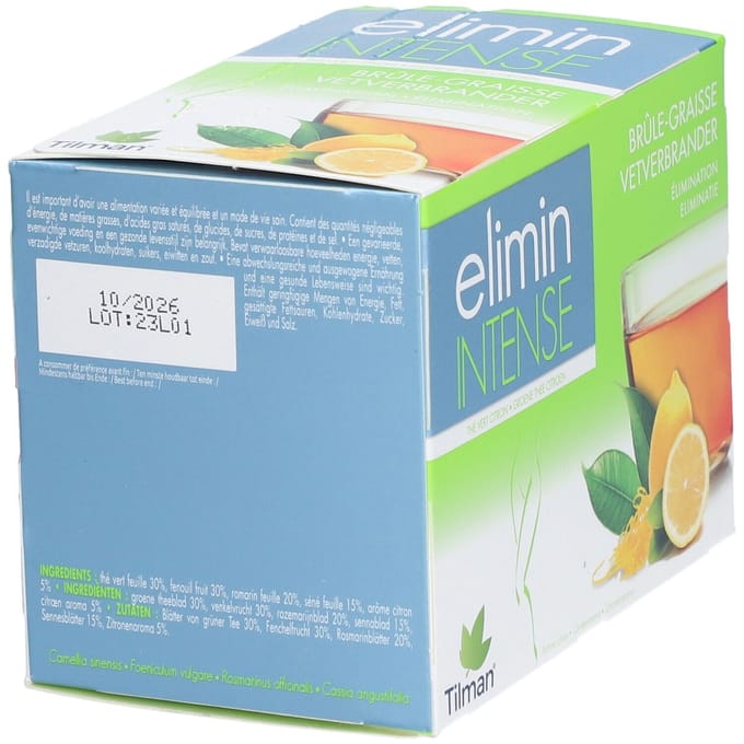 Elimin Intense Fettverbrenner Grüner Tee Zitrone 24 Instant thee