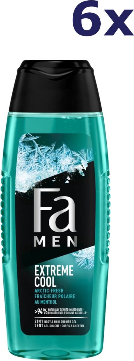 Fa Men Extreme Cool shower  gel 6x 250ml - Voordeelverpakking