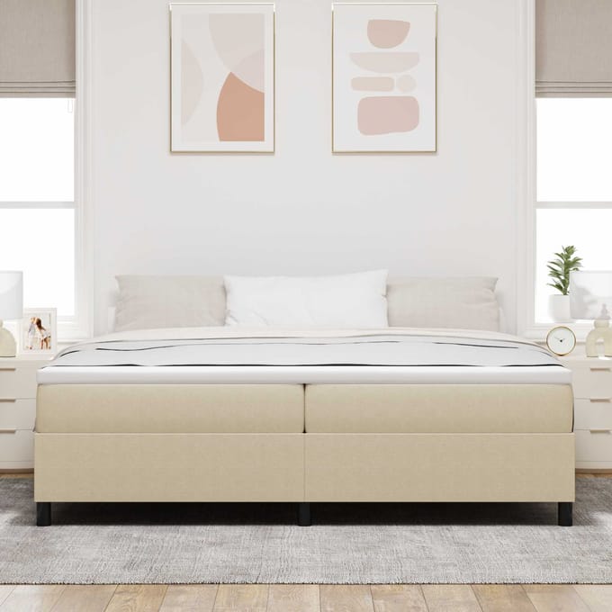 vidaXL - Platformbedframe - Grijs - Groen - 200 - x - 200 - cm - Corduroy - stof