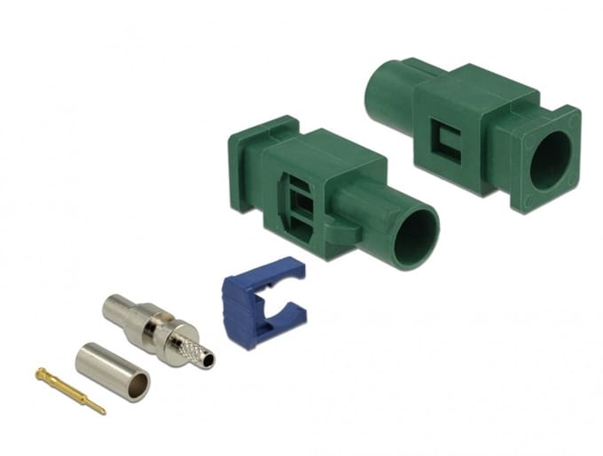 Delock FAKRA E plug spring pin for crimping