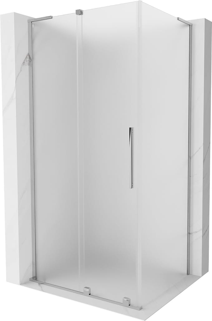 Mexen Velar L schuifbare douchecabine 120 x 85 , ijs, chroom - 871-120-085-33-01