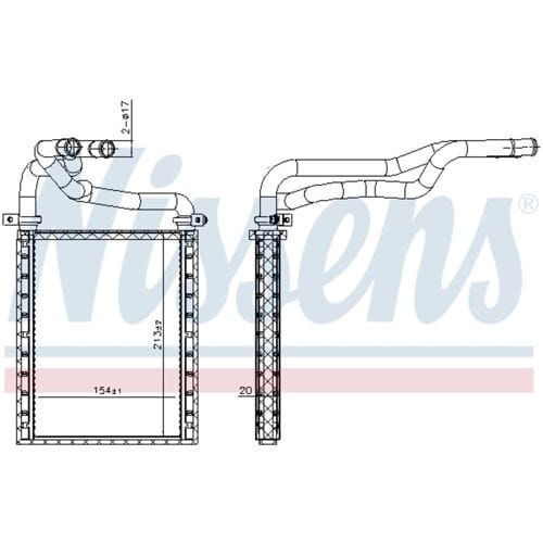 Kachelradiateur, interieurverwarming NISSENS 707191