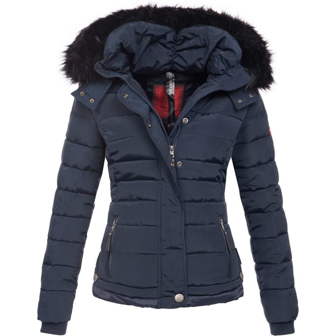 Navahoo Dames Winterjas Chloe – Getailleerd Met Afneembare Capuchon & Elegant Bont